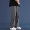 Men Ice Silk Sweatpants Drawtring Streetwear Harajuku Jogger broek Y2K Style Sport Gym Oversized Baggy Wide Leg Pants 8xl 240326