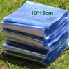 Partihandel 10*15 cm (3,9*5,9 ") Plastvärme krympbar väska öppen topp klar pvc värme krympa platt påsar film wrap kosmetisk råvaror wrap ll ll