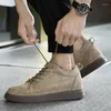 Casual schoenen Outdoor Winter Men Mid Cut Boot Oxford Echte lederen loafers zachte zool wandelende bergbeklimmen reiswerk sneakers