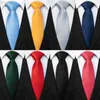 Neck Ties KAMBERFT Classic New 8cm ties Mens Solid Color Necktie pink Red yellow Satin Ties For Man Business Wedding Party Tie Gift 240407