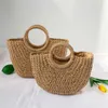 Sacages de plage Lady Sac de grande capacité Summer Vacation Woven Woven Seaside Style Grass Sac à main