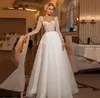 Shiny Sweetheart Princess Wedding Dress Long Sleeve Glitter Sequin Bride Wedding Dresses Sexig öppen back Boho Brudklänningar Robe de 4191730