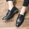 Casual Shoes Men Natural Leather Concise Oxford Business Dress Black Formal Wedding Basic Tassel Loafers Party Flats 38-47