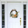 Decorative Flowers Wreaths For Front Door Peony Garland Vintage Blooming Peonies Spring Summer Fall Winter Flower Green Leaves Outdoor