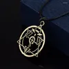 Ketten Anime Fullmetal Alchemist Metall Anhänger Halskette Edward Logo Cosplay Requisiten Rucksackschmuckzubehör