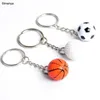 Keychains Lanyards New Fashion Sports Present Key Chain Men Football Basketball Golll Car Ring Women Cute Pendant Keychain Best Party Jewelry Q240403