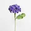 Dekorativa blommor handgjorda stickade ull hortensia bukett konstgjorda blommor virkning hand mors dag gåva bröllop semester hem dekoration