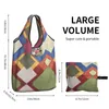 Sacs de rangement mignonnes Impression colorée Classic Bandana Style Shopping Sac Tote Portable Shopper Handsbag