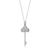 Designer Brand 925 Silver Pendant 1 Claw Mosan Diamond Necklace Womens Fashion TIFFAYS KEY NY COLLABONE
