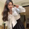 Słodkie koszule kobiety biały dziewczęcy projektant Temper Korean Style Ubrania mody S3xl Camisas Modern Kawaii Pure Preppy Hipsters 240407