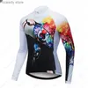 Camisetas masculinas 2024 Jersey de ciclismo Triathlon Triathlon Top Winter Long Seve Bike Shirt Roupas de bicicleta H240407