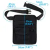 Sacs de rangement Sauteur professionnel / serveuse Fanny Pack Pack A réglable Sangle de taille de taille de serveur Sac de capacité pour les restaurants