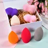 Kleurrijke schoonheid spons cosmetica blender schoonheid gereedschap op maat met box foundation cushion blending make -up puff puff accessoires 240329