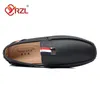 Sapatos casuais yrzl pu panos de couro homens homens mascassins respiráveis leves leves suaves acionando mais tamanho 40-46