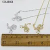 5pcs Zircon Crystal Bowknot Pendant Collier élégant Gold Bijoux de mode Gift Special Gift 240407