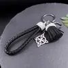 Keychains Lanyards Witchcraft Celtic Knot Pendant Keychain Stainless Steel Protective Talisman Pack Charming Witch Jewelry nudo de bruja Q240403