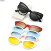 New Summer Colorful Mirror Set with Five Winds Riding Sunglasses Cat Eye Magnetic Polarized Z1ag