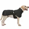 Appareils pour chiens Super Veste tiède Vêtements épais Tentillage de vêtements pour animaux de compagnie réfléchissant avec collier élevé pour les grands chiens moyens Greyhound