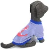 Camisa de estimação para cães para cães para cães pequenos de alta qualidade xs-l azul/vermelha roupas de verão roupas de algodão listrado com colete listrado de algodão chihuahua