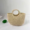 Sacages de plage Lady Sac de grande capacité Summer Vacation Woven Woven Seaside Style Grass Sac à main