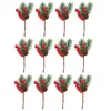 Decoratieve bloemen 12 pc's dennenappels kunstmatige verjaardag decoratie voor meisje picks schuim kerstfloral