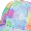 Capes à balle Nouvelle mode pour femmes Tie Dye Hat Multi couleur Baseball imprimé irrégulier Vêtements de rue extérieurs Summer Q240403