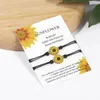 Charm Bracelets Vintage Sunflower Couple For Women Men Handmade Braided Rope Chain Daisy Flower Bangles Lucky Friendship Jewelry