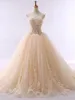 Kleider Vestido de noiva Fancy Sweetheart Ball Kleid Hochzeitskleid mit Applikationen Perlen Champagner Brautkleider Brautkleider