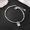 S Pure fragmented sier Design Irregular Square Sign Letter Bracelet Instagram Popular Designer B6999