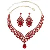 Ensemble de bijoux en deux pièces de style européen et américain Ensemble de collier polyvalent exagéré Collier de boucles d'oreilles en alliage rétro rétro