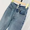 Damesjeans totem rechtstreeks voor vrouwen modemerk hoge taille volledige denim broek vintage jean enkellengte casual broek dame