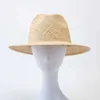 Cappelli larghi secchio secchio Filippino Tesoro a mano intrecciata a mano Cappuccio di paglia Fring Summer Erba Light Sun for Women Men Fedora Holiday Beach Q240403