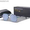 Lunettes de soleil Barcur Original Business Man Polarisse Square Sun Glasses Femmes Simple Classic Flat Lens Shades Eyewear Gafas de Sol