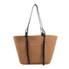 Evening Beach Bags Large Capacity Cotton Thread Woven Bag French Style Portable Straw Trendy and Commuting Tote Women's