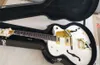 G6120 White Falcon Hollow Body Jazz Electric Guitar Real G Knobs Imperial Tuners Gold Sparkle Body Binding Double F Hole Bigs 5847593