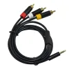 Top quality 1.8M Gold-Plated Audio Video AV RCA Video Composite Cable Cord for Microsoft XBox 360 E