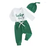 Giyim Setleri Doğdu St Pattys Günü Kıyafet Bebek Romper Pants Şapka Bebek Giysileri İlk Patricks Kıyafetlerimi Set Teslimat Çocukları Dön