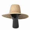 Chapéus de aba larga balde Europa Europa retro top big straw chapéu de palha masculino cápsula cravilha modelagem côncavo protetor solar sombreamento de praia chapeu q240403