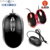 MICE MINI USB Mouse Wired 1200 DPI光学LED 2つのボタンゲームマウス用ラップトップコンピューター1.2MケーブルUSBオフィスマウスゲーマーY240407