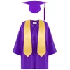 Clothing Sets Kindergarten Schoolchild Graduation Uniform Gown Cap Unisex Costume School Ceremony Baccalaureate
