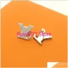 Шпильки ювелирные украшения Простая буква серьга для женщин Элегантные партийные сережки с бриллиантами Drop Delief Dh0q4