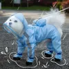 Hondenkleding Pet Raincoat Hooded Jumpsuit Waterdichte Jas