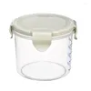 Garrafas de armazenamento 600-1000ml Box de cozinha cilíndrica selada pode todo o tanque à prova de umidade de plástico organizadores claros