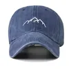 Ball Caps Unisexe Coton Wash Hat Mountain Broidered Retro Baseball Chat Mens Ajustement Casual Outdoor Street Street Street Sports Hat Q240403