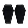 Caschetti per gioielli Black Coffin Ring Box Porta del display Vita a ciondolo H9ED H9ED