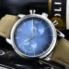 2021 Matte Leather Men's 5-pin WIS Platform Quartz Watch