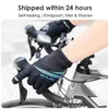 Luvas de ciclismo Bicicleta de inverno Jiboo para homens e mulheres Auto-aquecedor de vento All Finger Moto MTB Acessórios de bicicleta de luva