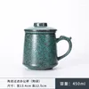 Teaware define canecas de chá de cerâmica com filtros japoneses de copo de café japonês Multicolors Retro Designer Viagem Escritório de Trabalho Copo Presentes