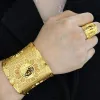 Bilezikler 1x Zincir Fransa manşet Barkly Halkası Dubai Faslı Büyük Bilek Takı Seti Moda Bakır Açık Kuff Bangle Kız Mücevherleri