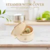 Double chaudières Dumpling Steamer Kitchen Bamboo Style chinois Practical Bun Multi-fonction Couvert Reusable Tool